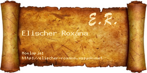 Elischer Roxána névjegykártya